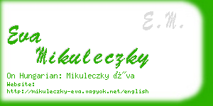 eva mikuleczky business card